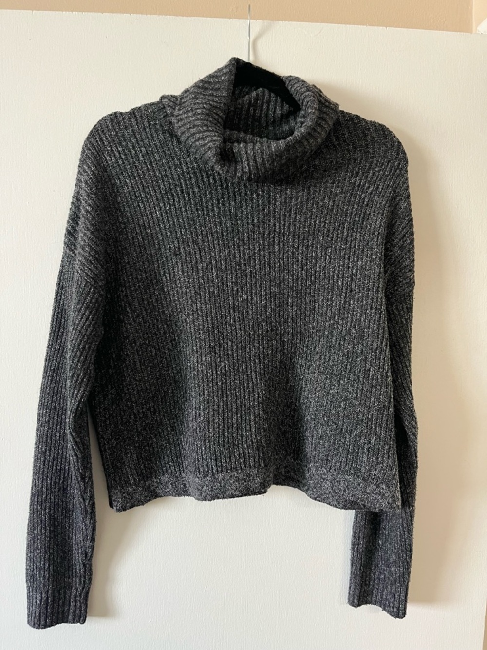Forever 21 Charcoal Ribbed Turtleneck Sweater